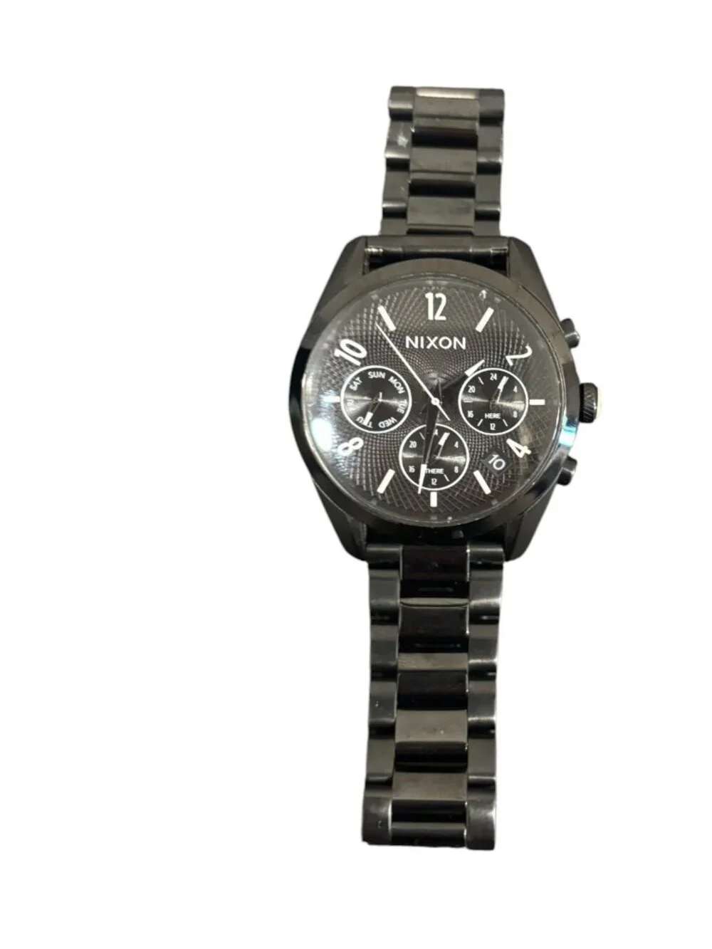 Nixon Bullet Chrono Watch Black Stainless Steel Multi Dial Chronograph - Picture 1 of 2